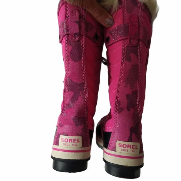 Sorel Pink Tofino Faux Fur Ice Rubber Boots - Picture 3 of 11